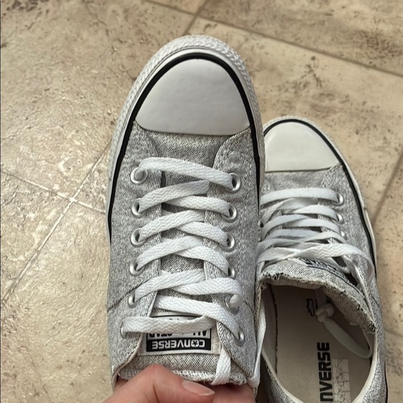 Converse Gray and White Chuck Taylor Sneakers - Picture 8 of 15